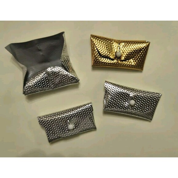 Vintage Fashion Doll Barbie 80s/90s Lot 4- 1 Gold & 3 Silver Dimple Purses Bags - Picture 2 of 3